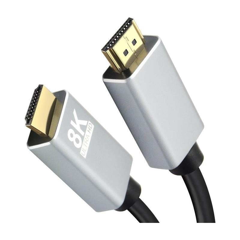 Helos Anschlusskabel, HDMI Stecker/Stecker, PREMIUM 8K, 1,0m, schwarz