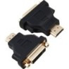 Helos Adapter vergoldet, HDMI Stecker/DVI Buchse, 4K, schwarz