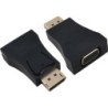 Helos Adapter vergoldet, DisplayPort Stecker/VGA Buchse, schwarz