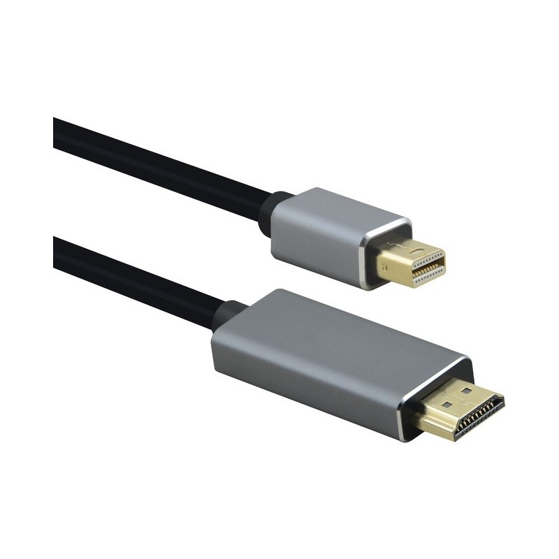 Helos Anschlusskabel, mini DisplayPort St./HDMI St., PREMIUM 4K, 3,0m