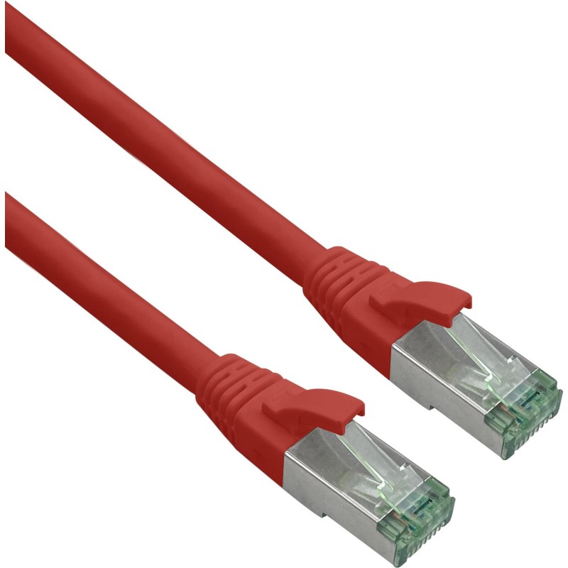 Helos GRS zertifiziertes Cat 6a Patchkabel mit Cat 7 Rohkabel TPE rot