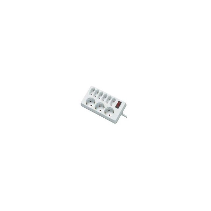 REV Socket line 9-fold 1,4 m with switch white