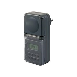 DIGITAL TIME SWITCH GRAY WEEKLY - TIMER LCD BUTTONS IP44