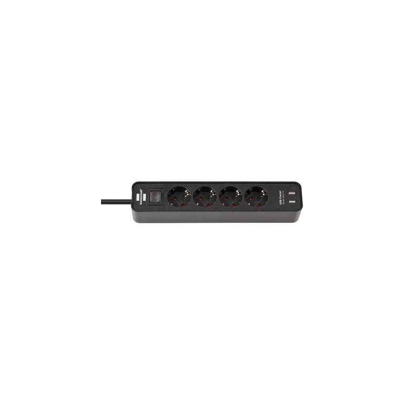 ECOLOR 4FACH USB SCHWARZ/SCHW -