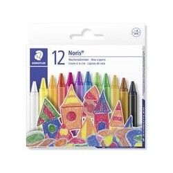 STAEDTLER CERAS NORIS 220 COLORES BRILLANTES ESTUCHE DE 12 SURTIDOS