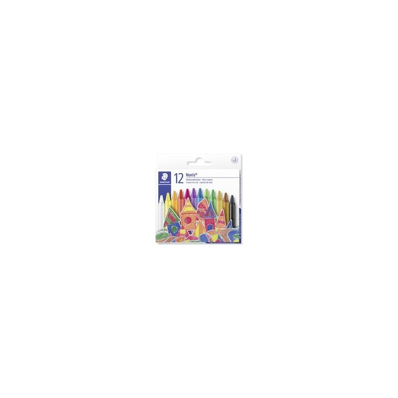 STAEDTLER CERAS NORIS 220 COLORES BRILLANTES ESTUCHE DE 12 SURTIDOS