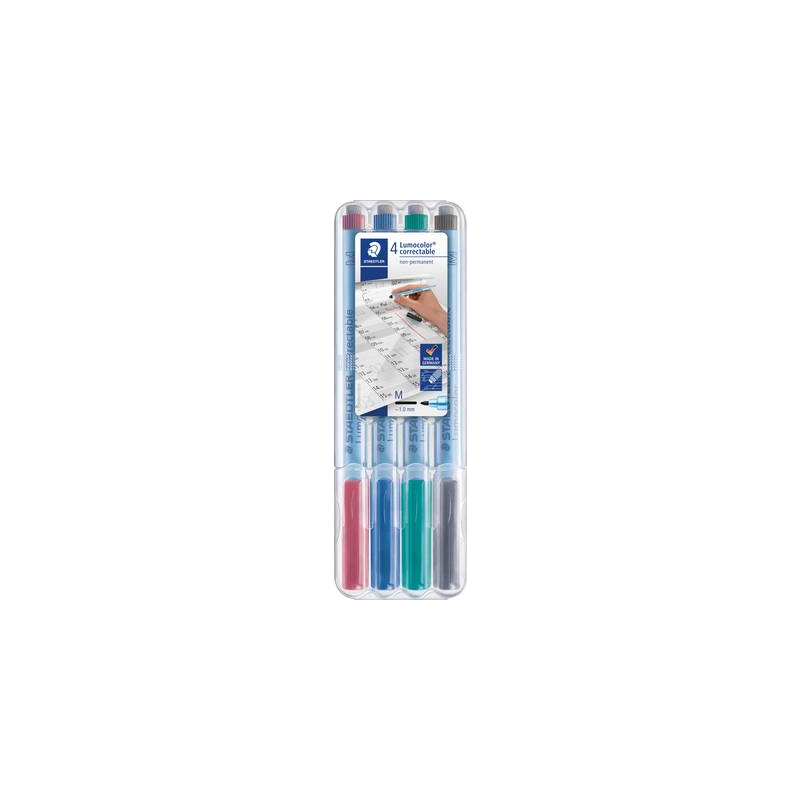 STAEDTLER Folienstift Lumocolor correct M 4ST