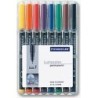 STAEDTLER Lumocolor 318 Fiberspidspen Sort Bl&Atilde;&yen; Brun Gr&Atilde;&cedil;n Orange