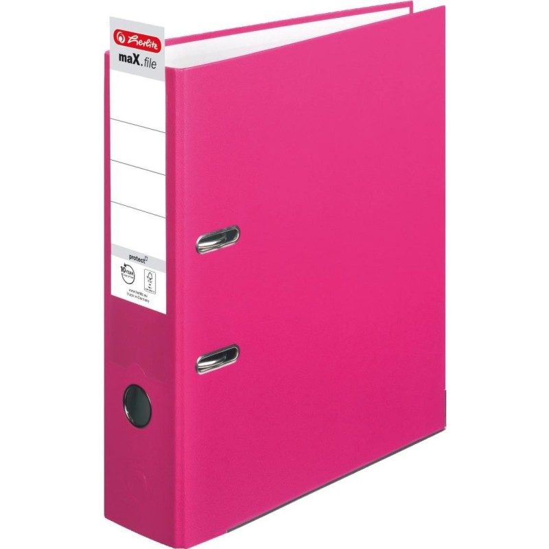 Herlitz Ordner maX.file protect A4 8cm pink Einstecksch.