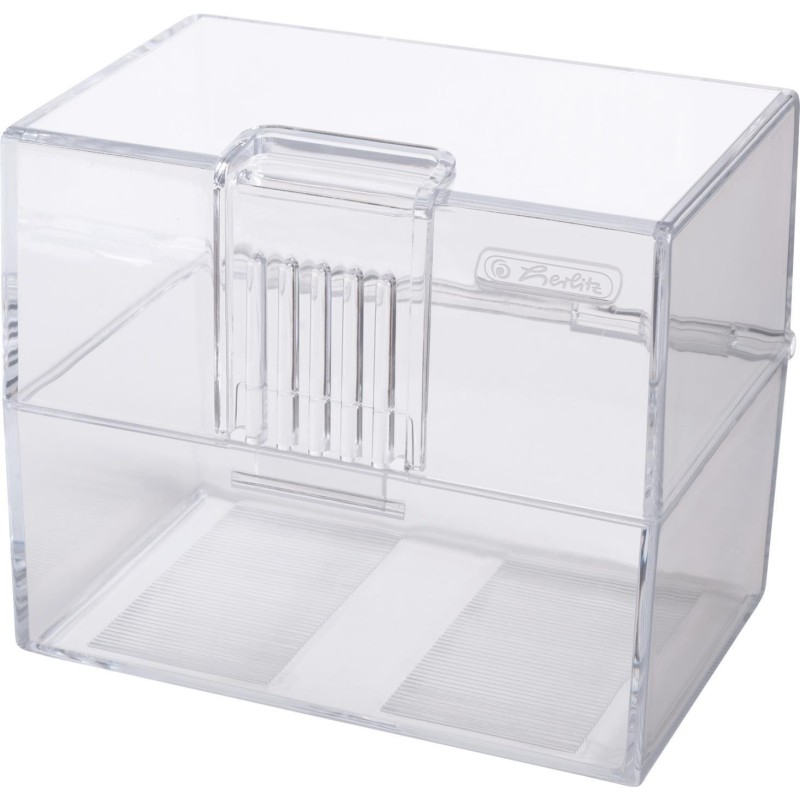 herlitz Karteikasten A8 leer transparent