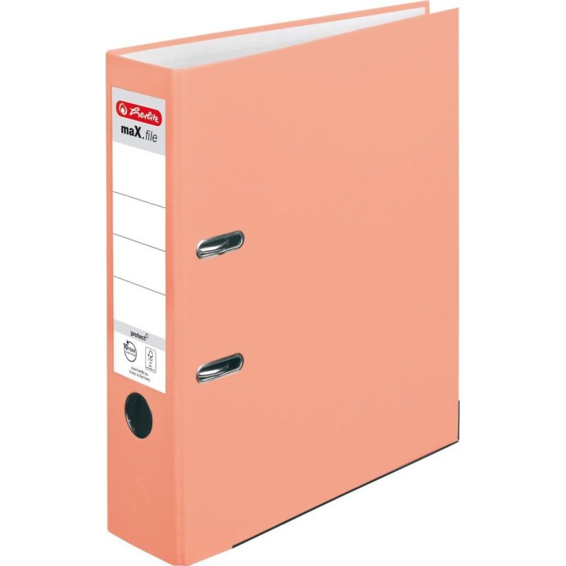 herlitz Ordner maX.file protect A4 8cm lachs