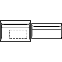 Herlitz Briefumschlag DL selbstklebend m.Fenster 100er Pack