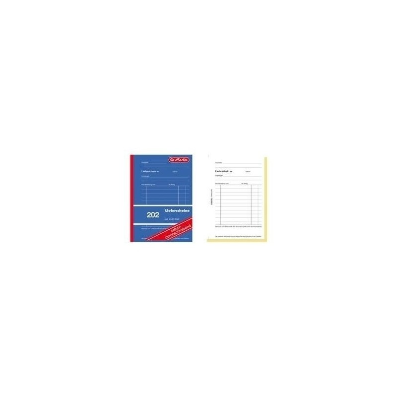 herlitz Formularbuch Lieferschein mit Empfangsschein 883512 DIN A5 2x