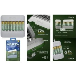 Varta Ladeger&Atilde;&curren;t Eco Charger Multi Recycled 8xAA56816 2100mAh