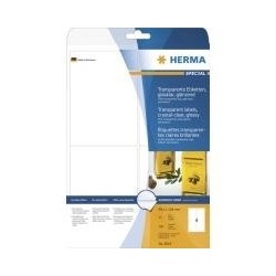 Etichette trasparenti HERMA A4, foil 99,1x139mm lucida 100 pezzi.