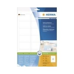 HERMA Premium Laminerede adressem&Atilde;&brvbar;rkater 63.5 x 38.1 mm 210etikett