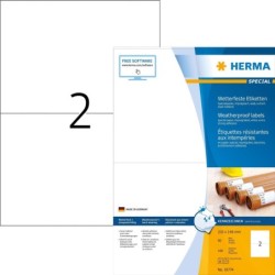 HERMA Wetterfeste Etiketten 10774 210,0 x 148,0 mm wei&Atilde;