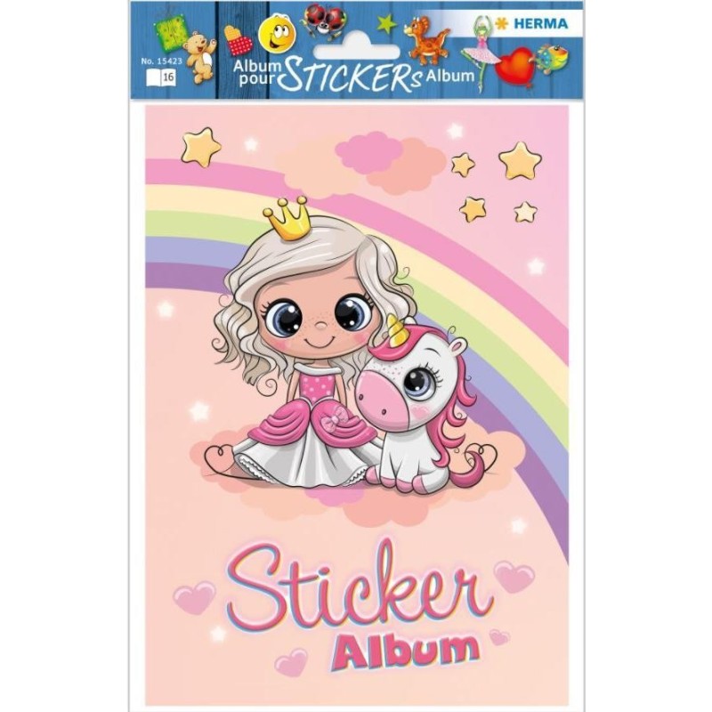 HERMA Sticker Sammelalbum f&Atilde;&Acirc;&frac14;r Kids Prinzessin Sweetie A5