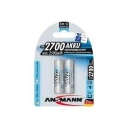 Akku AA ANSMANN NiMH 2.700mAh 2er Mignon, min.2500mAh, HR6, 1.2V, maxE