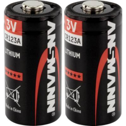 Batterie CR123A ANSMANN Lithium 2er 3V CR123A Lithium 2 St&uuml;ck