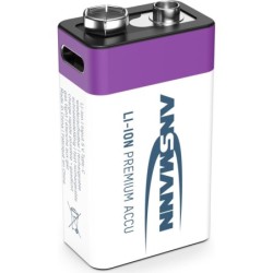 Batteria 9V E-Block ANSMANN 400mAh 1 serie 36V // ricaricabile trami