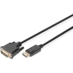 Cavo adattatore DisplayPort DIGITUS, DisplayPort -DVI-D, 3,0 m, nero