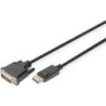 Cavo adattatore DisplayPort DIGITUS, DisplayPort -DVI-D, 3,0 m, nero