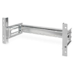 Supporto guida DIN 4U, 178x483x223 mm, galvanized incl. din rail, var