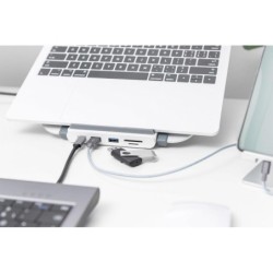 SUPPORTO NOTEBOOK CON DOCKING STATION 8 PORTE