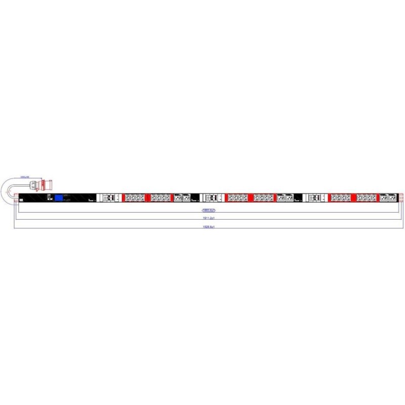 Bachmann Steckdosenleiste ALU 1HE 24xC13 6xC19 6xLS moni