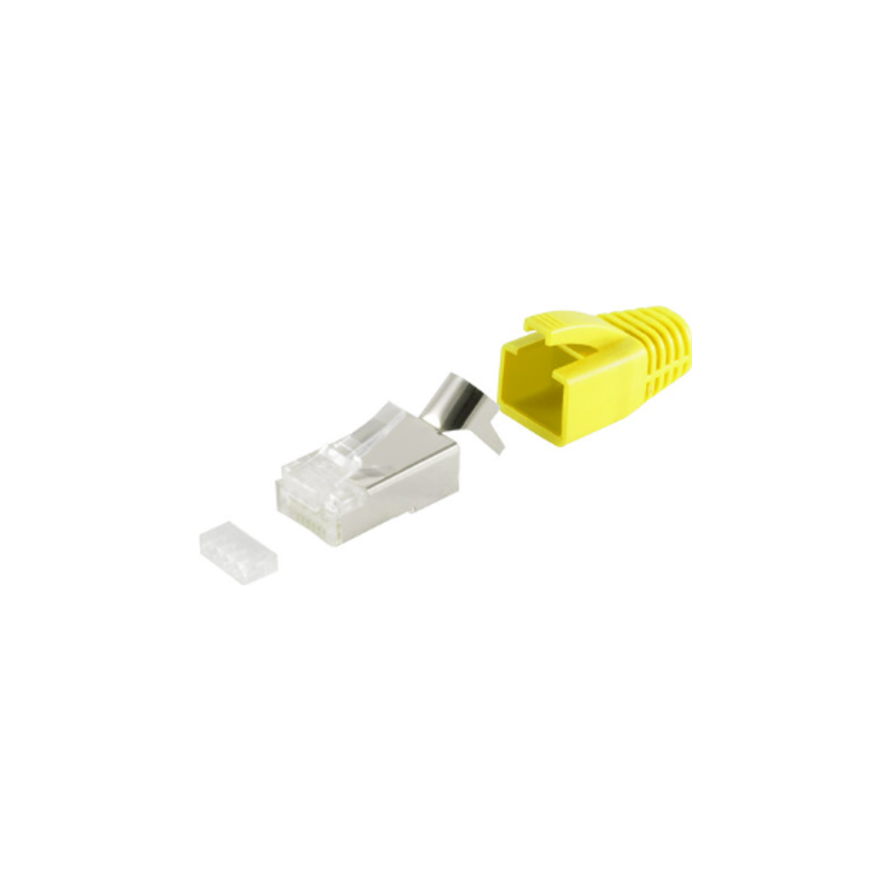 Helos RJ45 Stecker Set, gelb, VPE 10