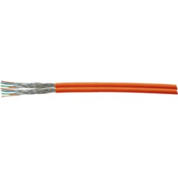 Helos Verlegekabel Duplex, Cat 7, S/FTP, PiMF, LSZH, orange, 100m Ring