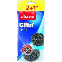 VILEDA steel scourer Glitzi Spiral INOX 2+1