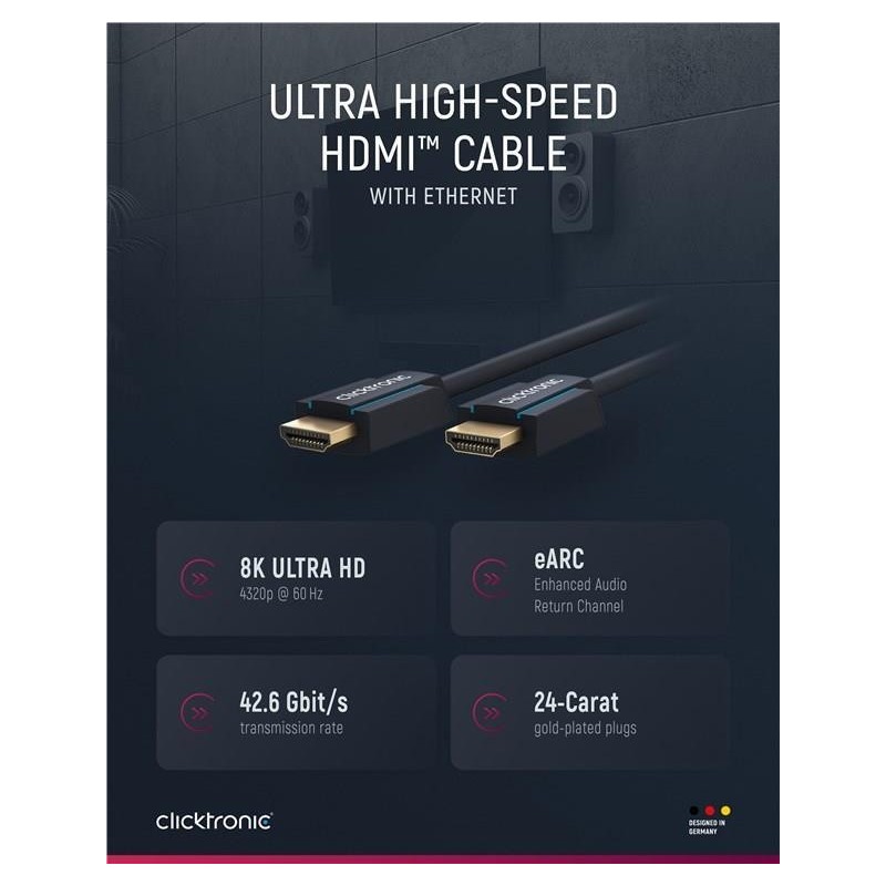 HDMI&acirc;&cent; 2.1 cable, 0.5 m - Premium cable HDMI&acirc;&cent; HDMI&acirc;&cent; 0.5