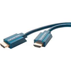 Clicktronic HDMI 2.1 Cable w/Eth. M/M. Blue. 1.0m