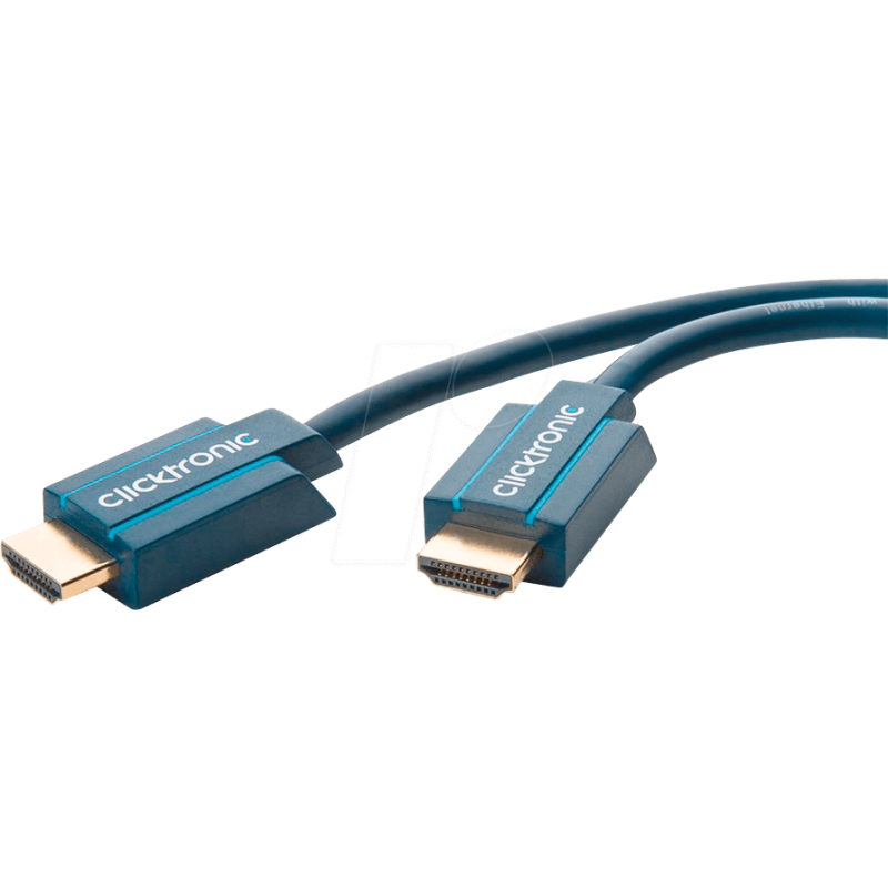 Clicktronic HDMI 2.1 Cable w/Eth. M/M. Blue. 1.0m