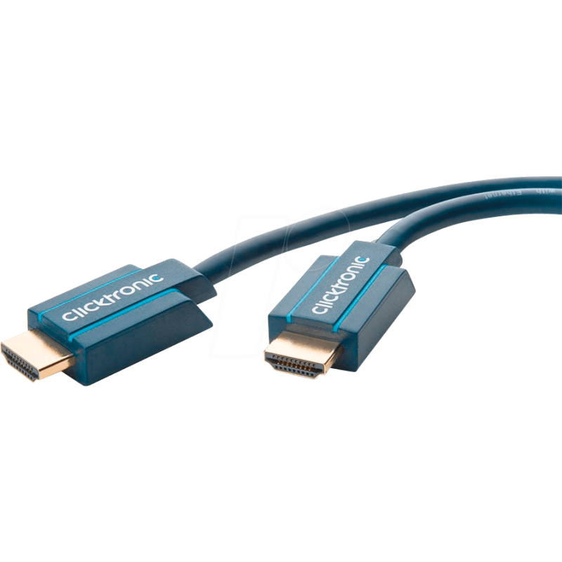 Clicktronic HDMI 2.1 Cable w/Eth. M/M. Blue. 2.0m