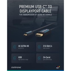 USB-C&acirc;&cent;/DisplayPort adapter cable, 1 m - high-speed adapter from 