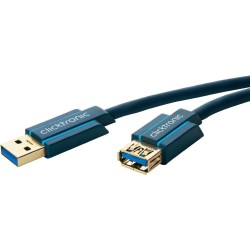 ClickTronic USB 3.0 USB forl&Atilde;&brvbar;ngerkabel 1.8m Bl&Atilde;&yen;