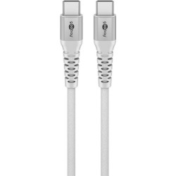 Cavo tessile da USB-C&trade; a USB-C&trade; con connettori metallici, 1 m, bi