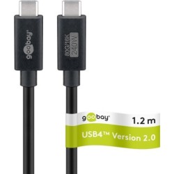 Cavo USB-C Goobay USB4 Gen4 1,2 m nero 16k/60Hz 4K/120Hz