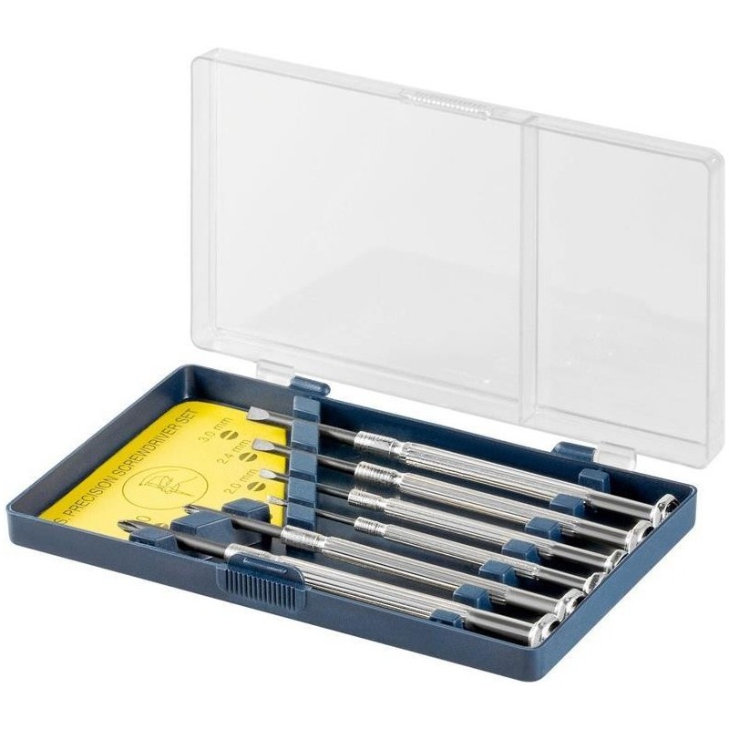 6 pcs. small screwdriver set - packing in a plastic-box