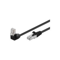 Cavo patch CAT5e 10,0 m 1x 90&Acirc;&deg;RJ45 1x dritto, nero, F/UTP