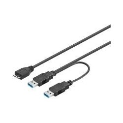 CAVO SPLITTER ALIMENTAZIONE USB 30 CONNETTORI 2XA - 1X MICRO B