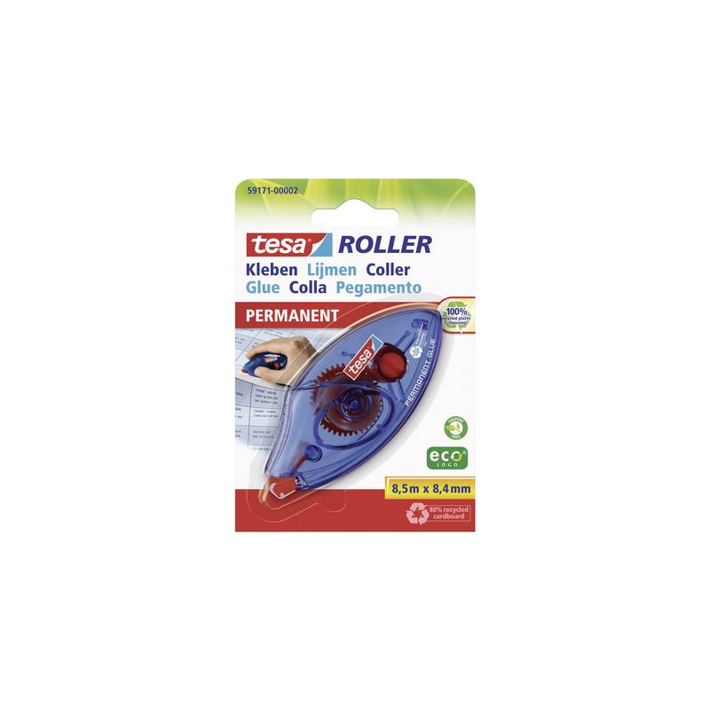 tesa Roller Kleben perm. ecoLogo Einwegroller Blister