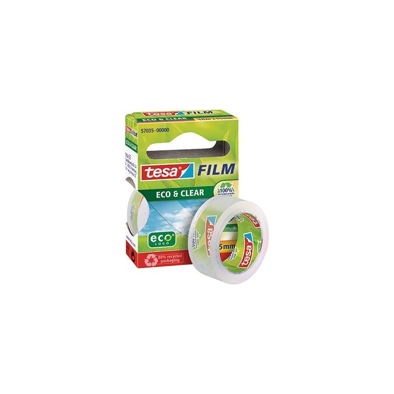 Tesafilm Eco &amp; Clear Transparent Kontortape