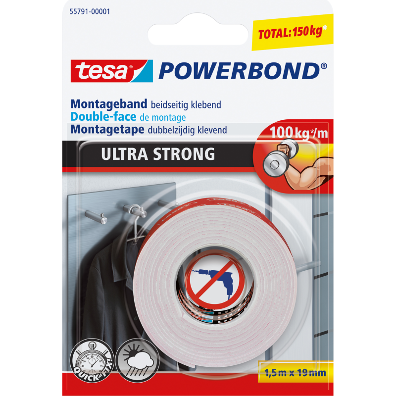 Tesa Powerbond Ultra Strong Dobbeltsidet tape