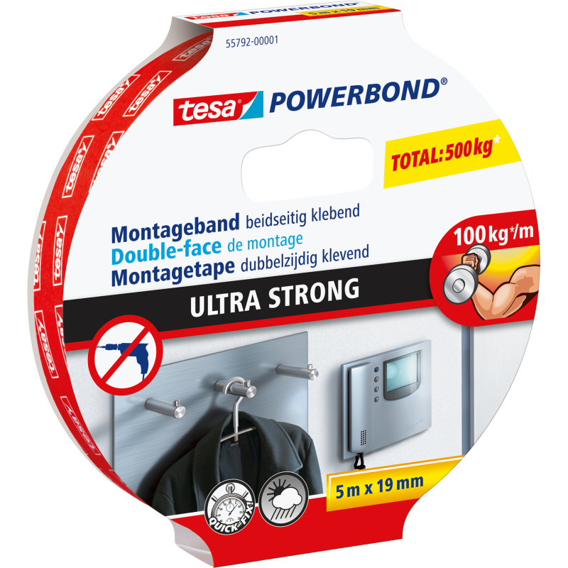 tesa Powerbond Montageband Ultra Strong 5m 19mm