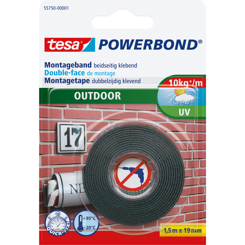 Tesa Powerbond Hvid Dobbeltsidet tape