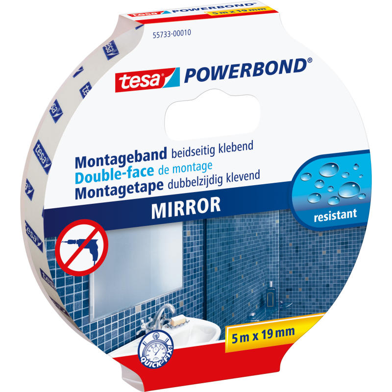 Tesa Powerbond Mirror Dobbeltsidet tape